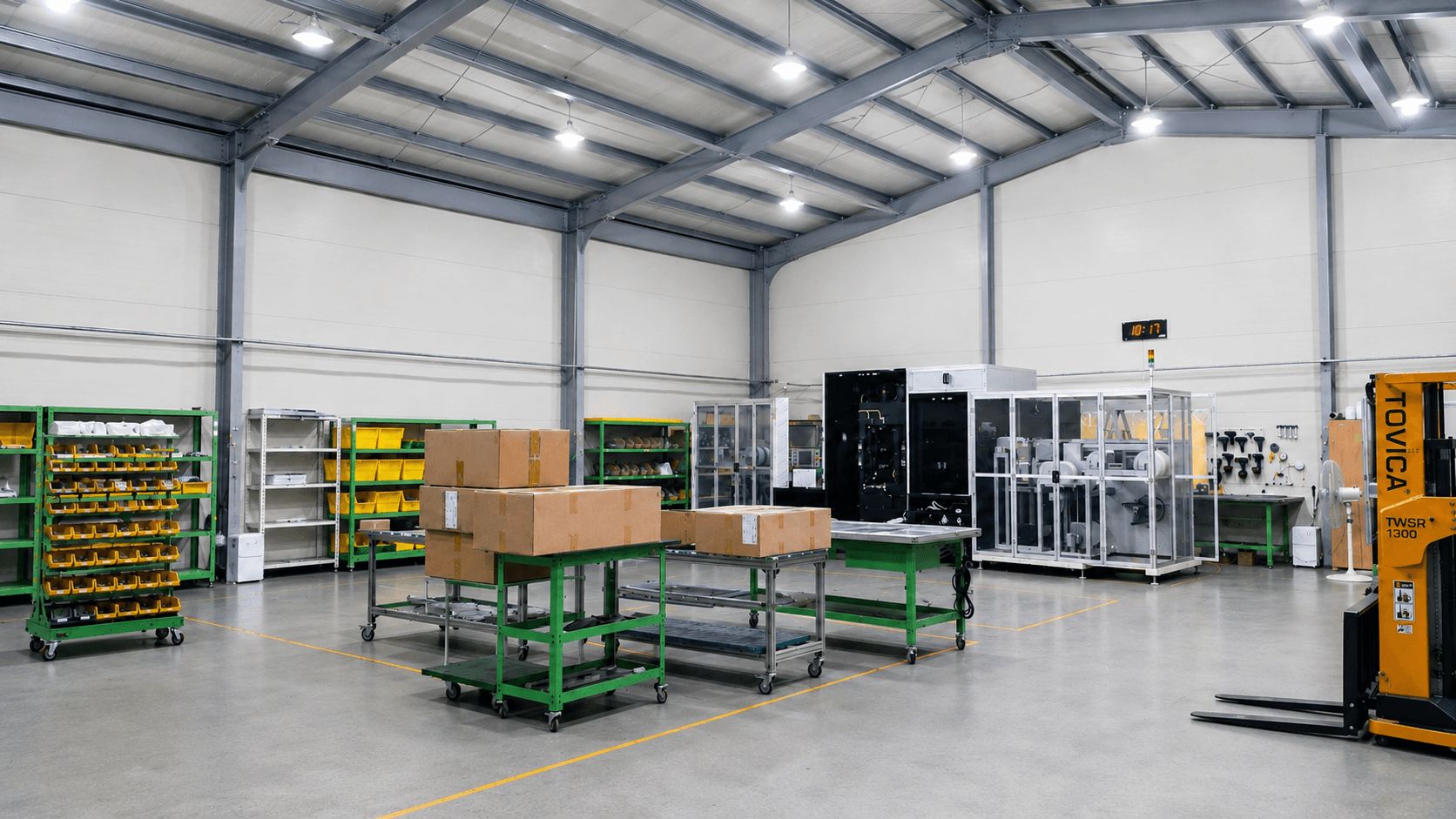 PRT production and assembly floor